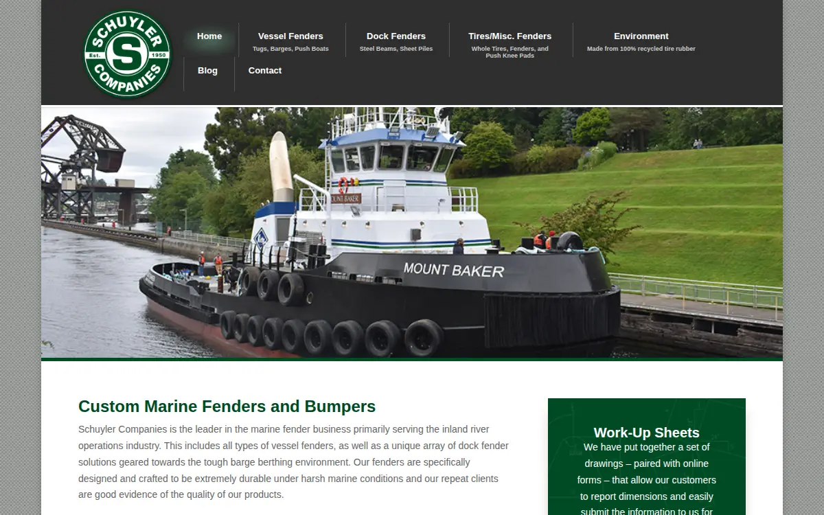 Homepage of Schuyler Rubber Company, INC.