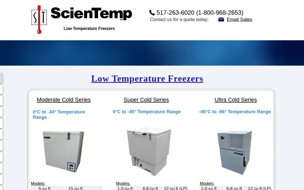 Homepage of Scientemp CORP
