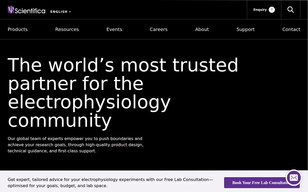 Homepage of Scientifica LLC