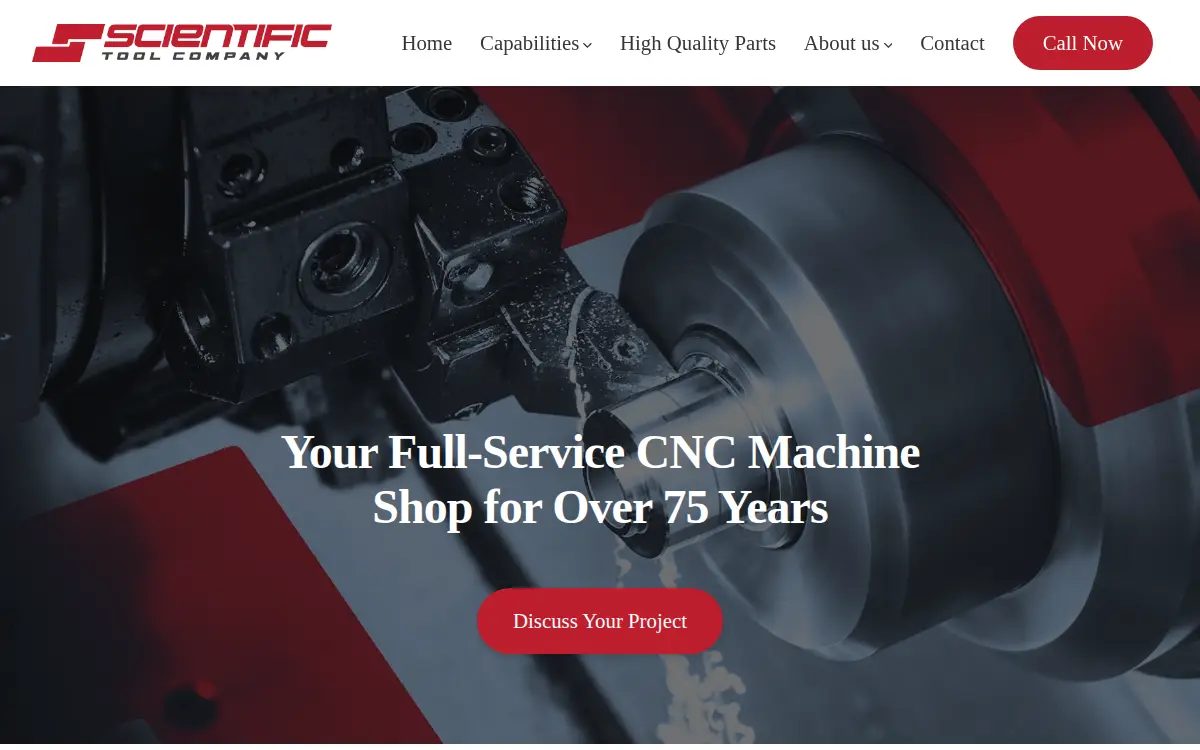 Homepage of Sepac Machining LLC