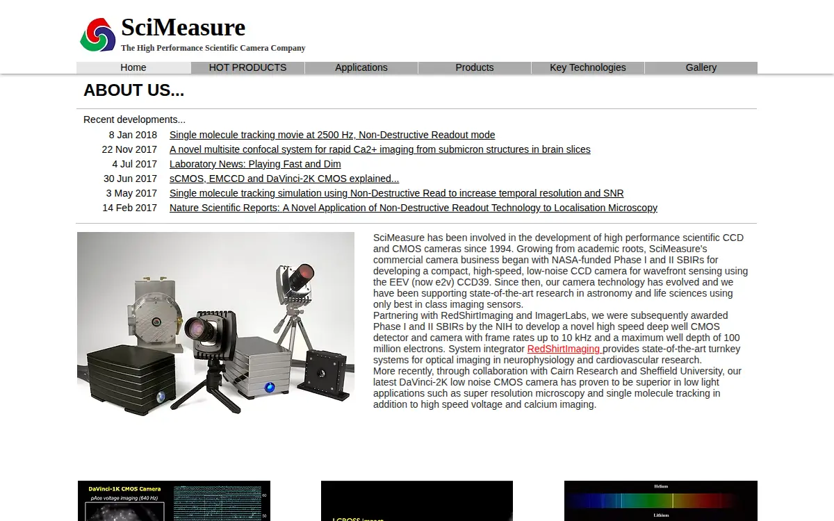 Homepage of Scimeasure Analytical Systems, INC.