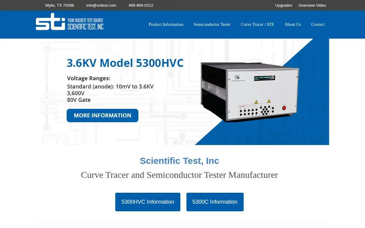 Homepage of Scientific Test, INC