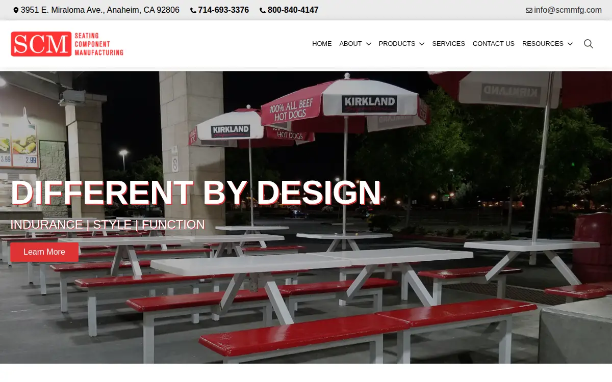 Homepage of Seating Component Manufacturing, INC.