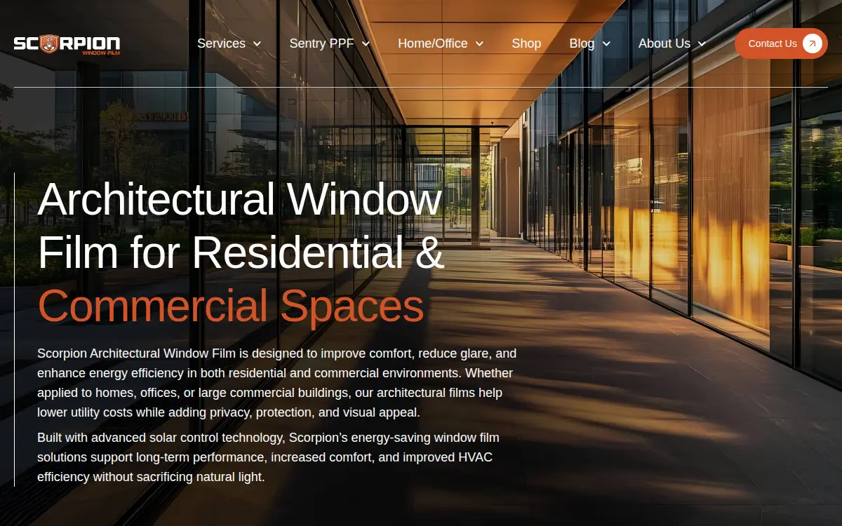 Homepage of Scorpion Protective Coatings INC
