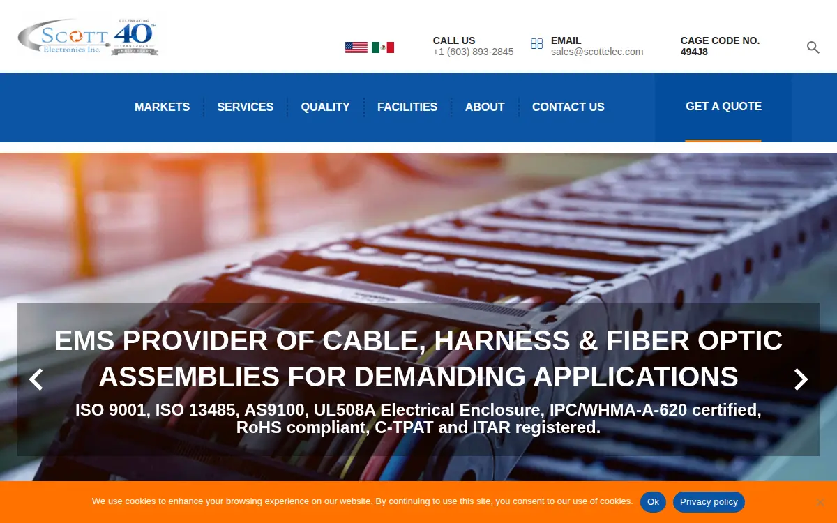 Homepage of Scott Electronics, INC