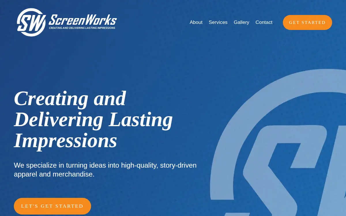 Homepage of Screenworks Usa, INC.