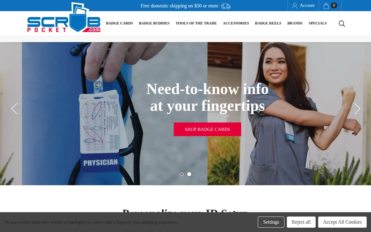 Homepage of Scrubs and Stuff LLC