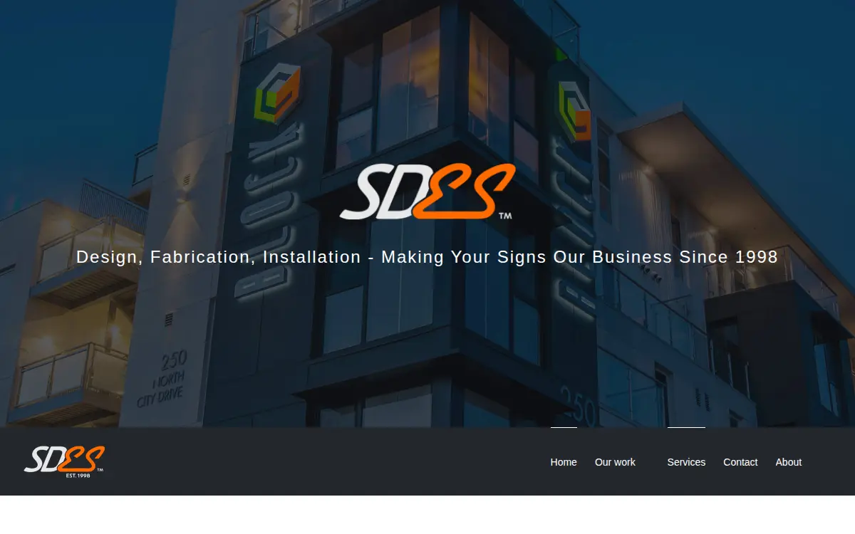 Homepage of San Diego Electric Sign, INC.