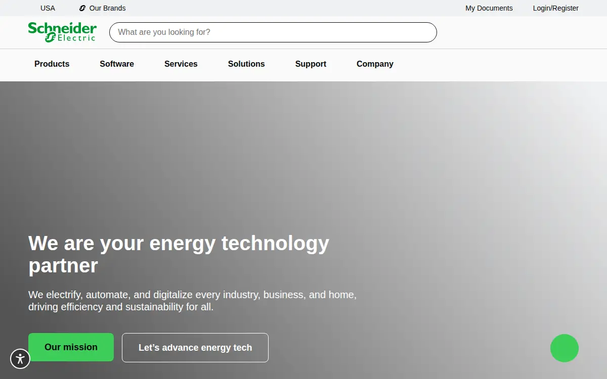 Homepage of Schneider Electric Usa, INC.