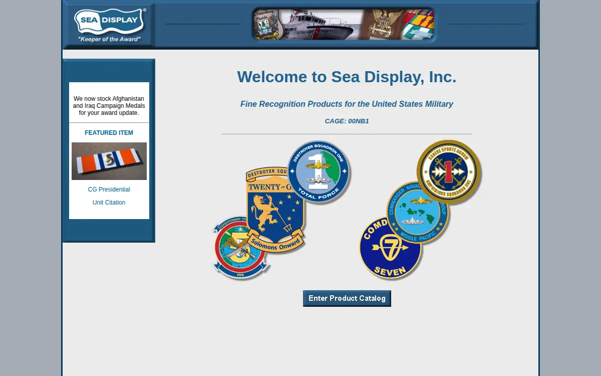 Homepage of Sea Display, INC.