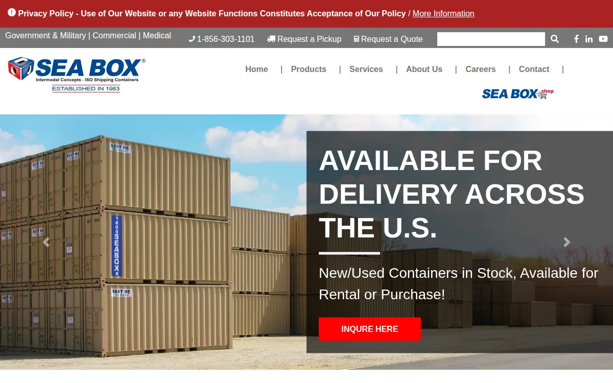 Homepage of Sea Box, INC.