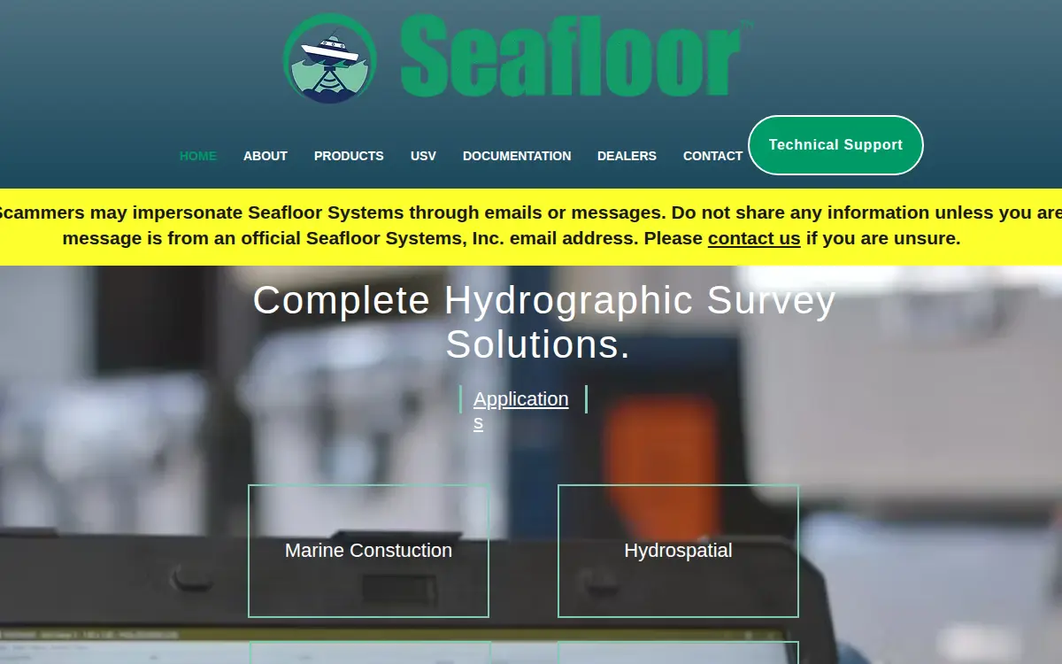 Homepage of Seafloor Systems, INC.
