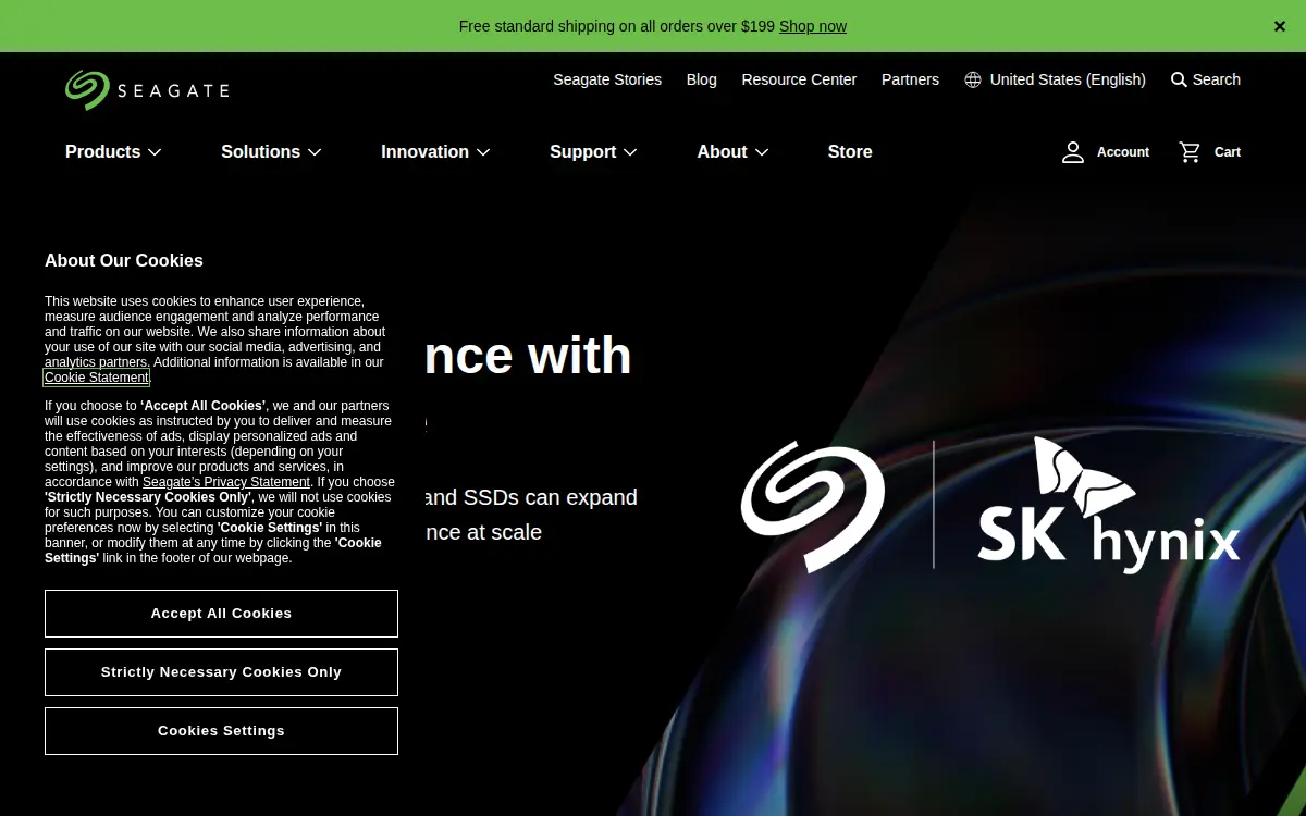 Homepage of Seagate Technology LLC