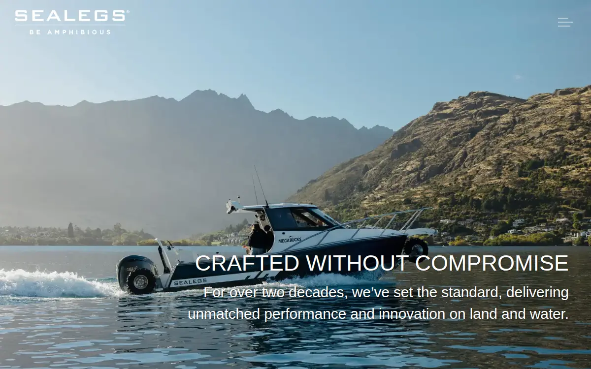 Homepage of Sealegs US Corporation