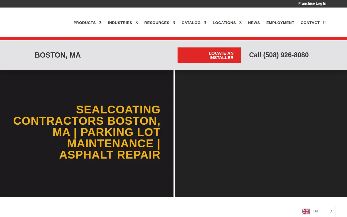 Homepage of Sealcoat Supplier INC