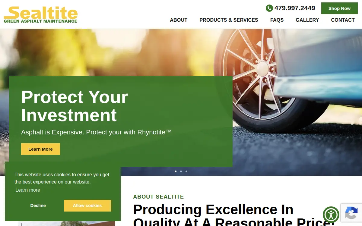 Homepage of Seal-tite of Arklahoma LLC
