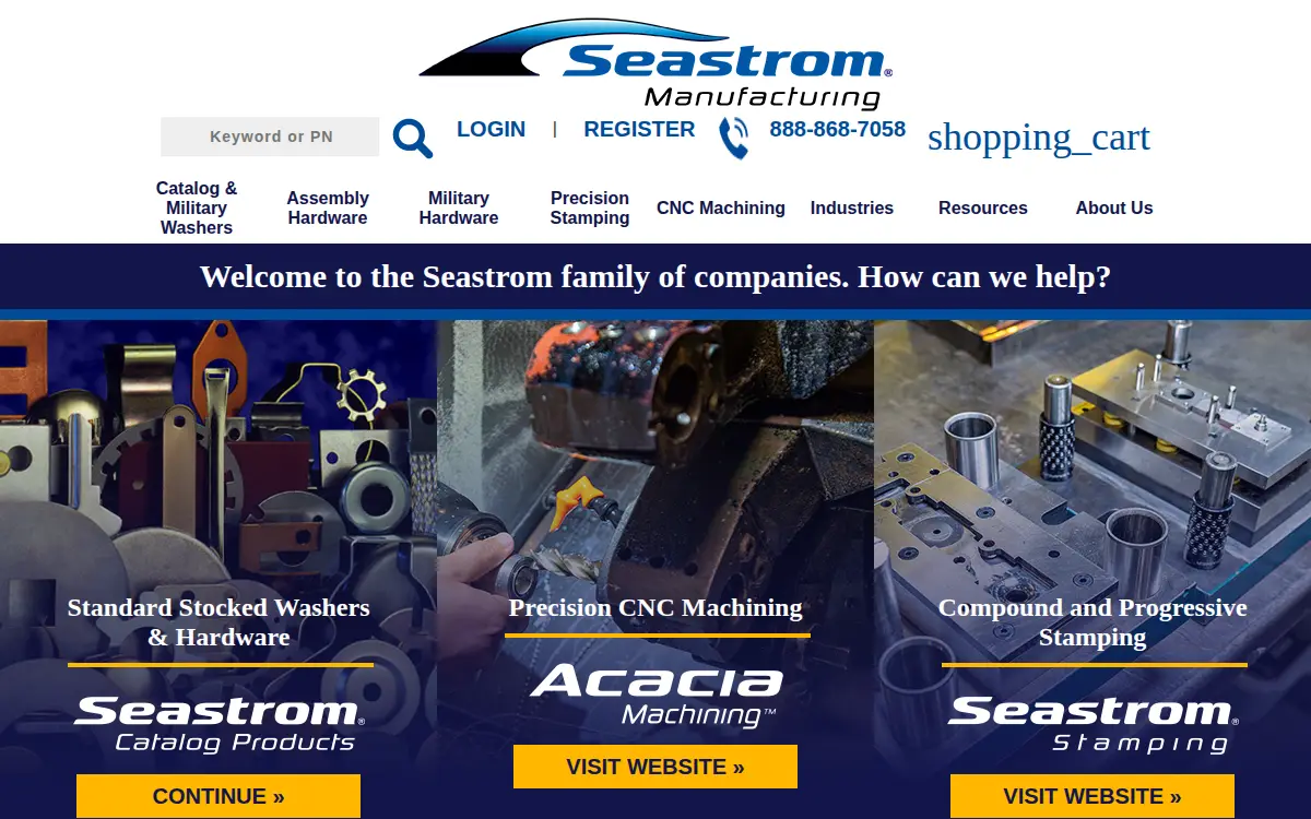 Homepage of Seastrom Manufacturing CO INC