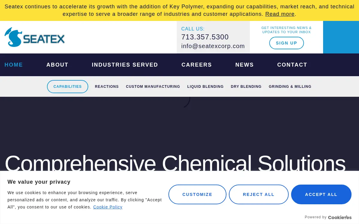 Homepage of Seatex LLC