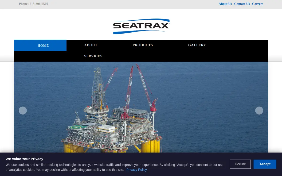 Homepage of Seatrax INC