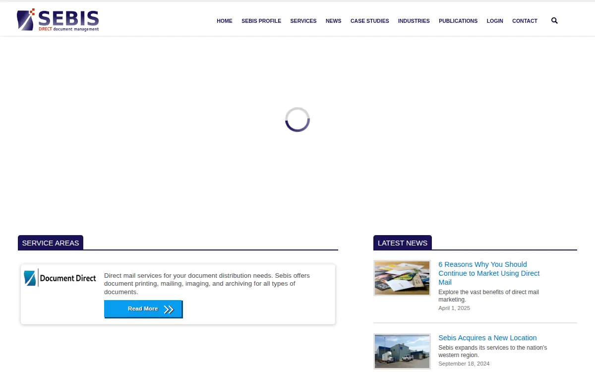 Homepage of Sebis Direct INC