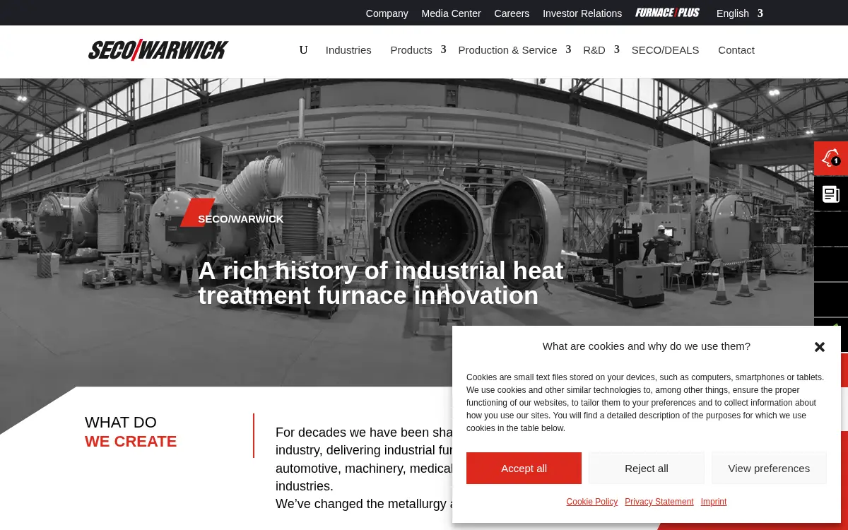 Homepage of Seco/warwick Corporation
