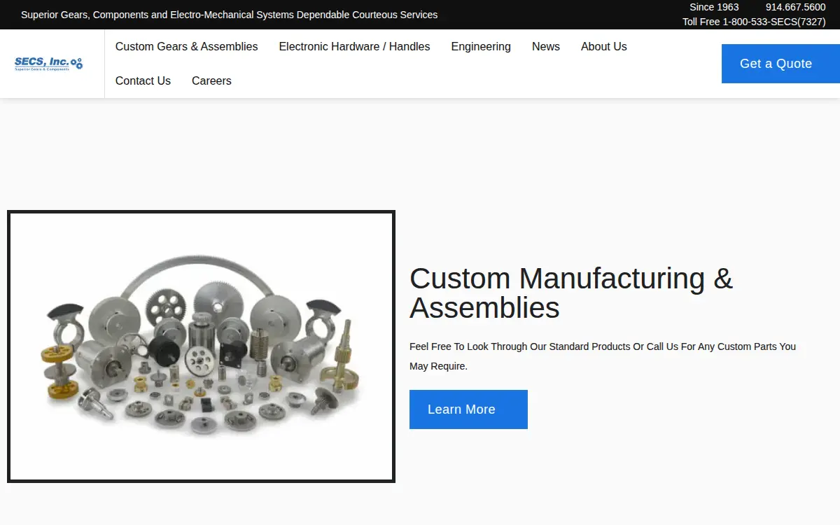 Homepage of Secs INC