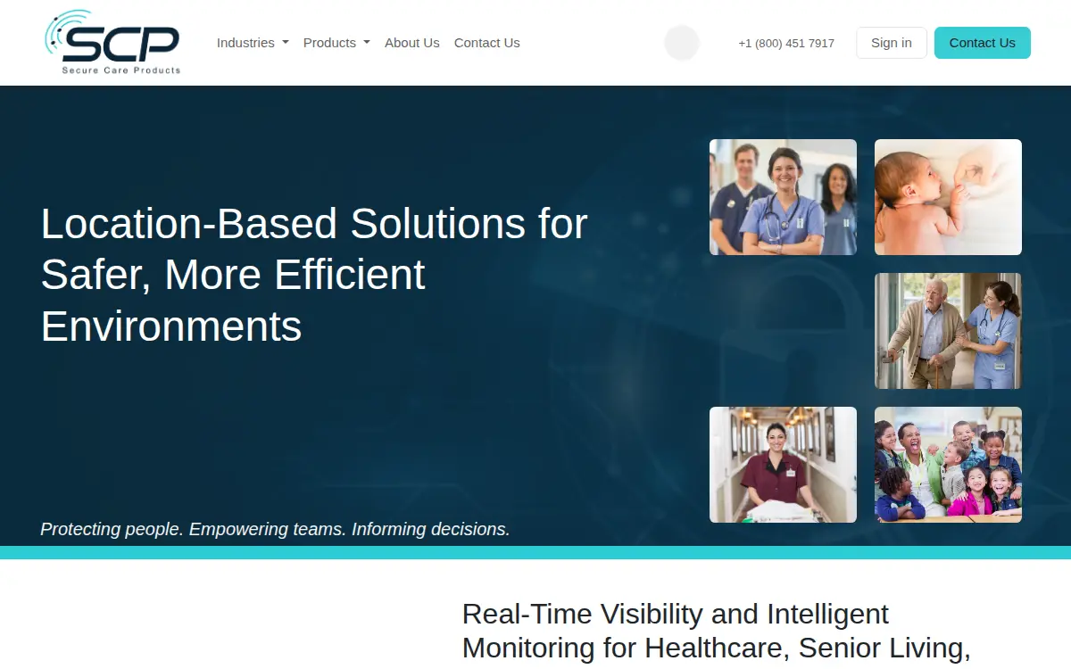 Homepage of Secure Care Products LLC