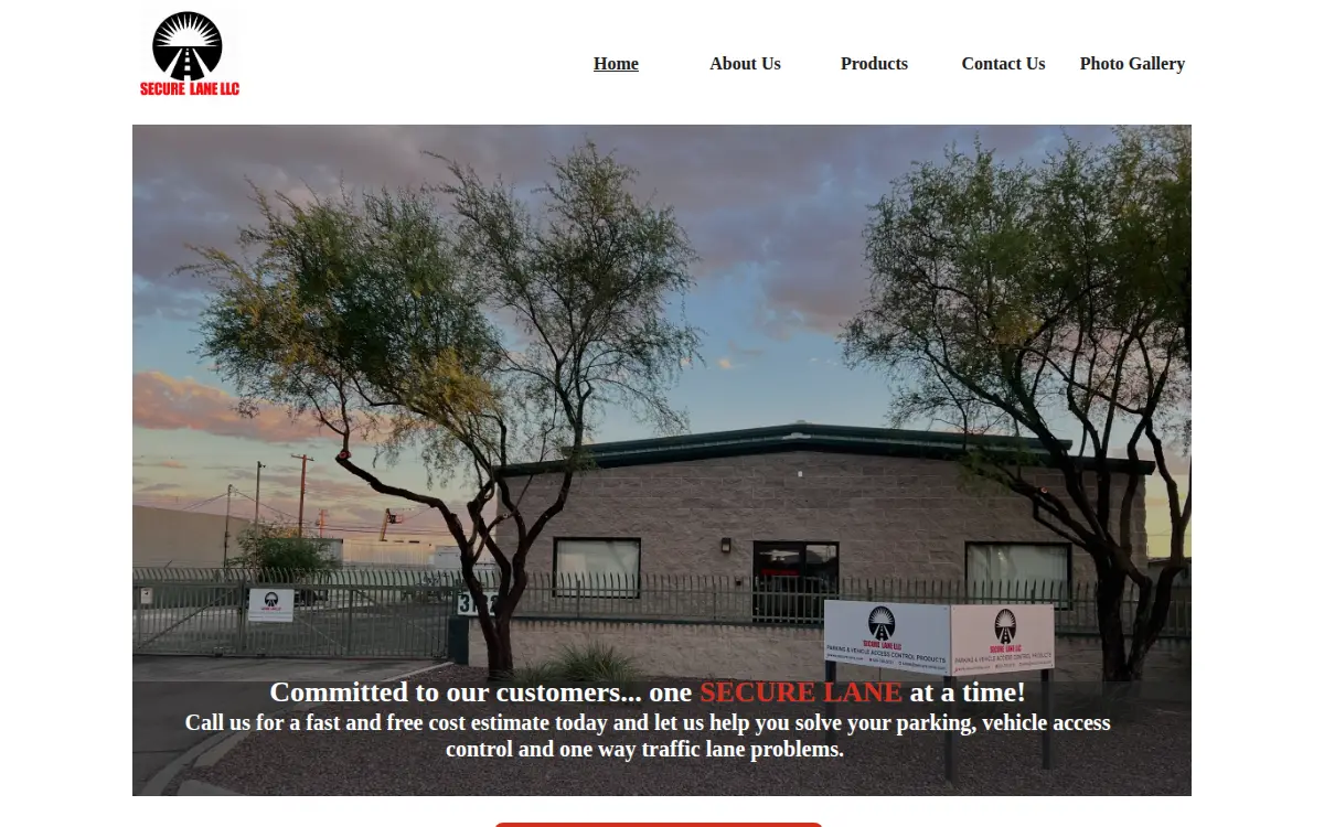 Homepage of Secure Lane LLC