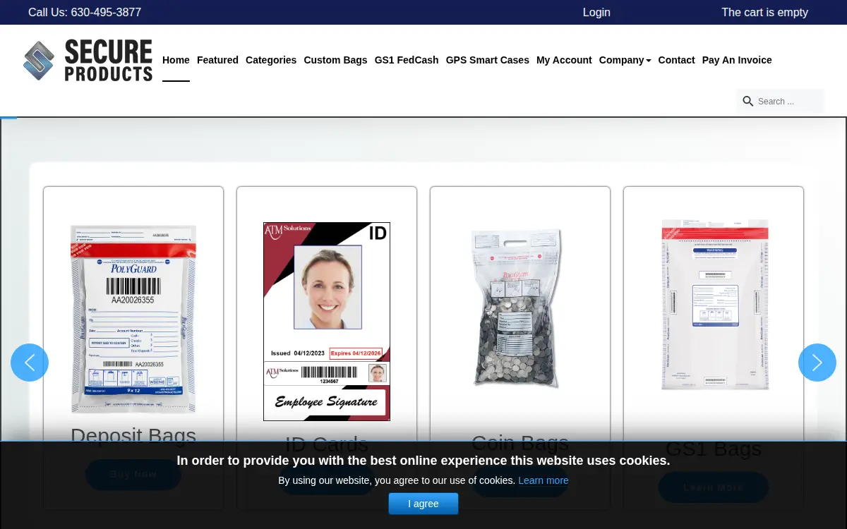 Homepage of Secure Products CORP