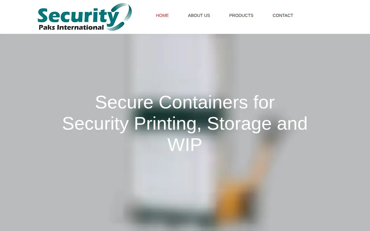 Homepage of Security Paks International LLC