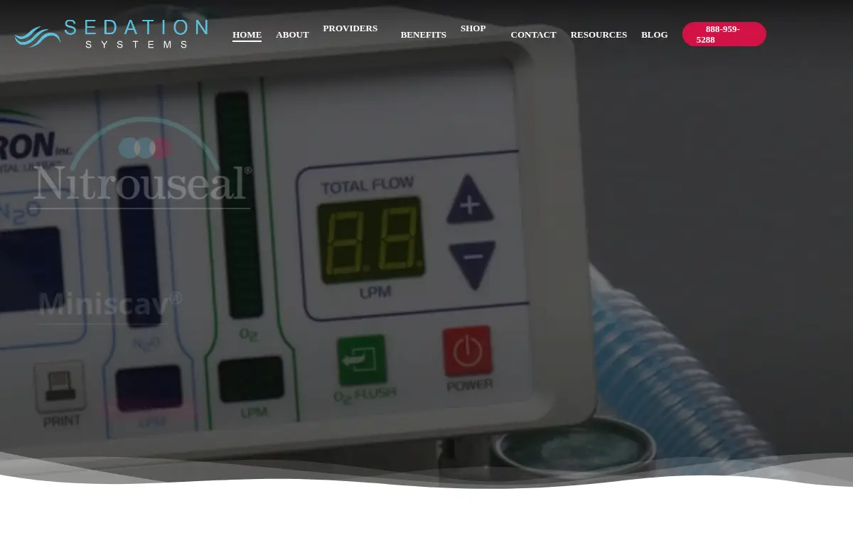 Homepage of Sedation Systems, LLC