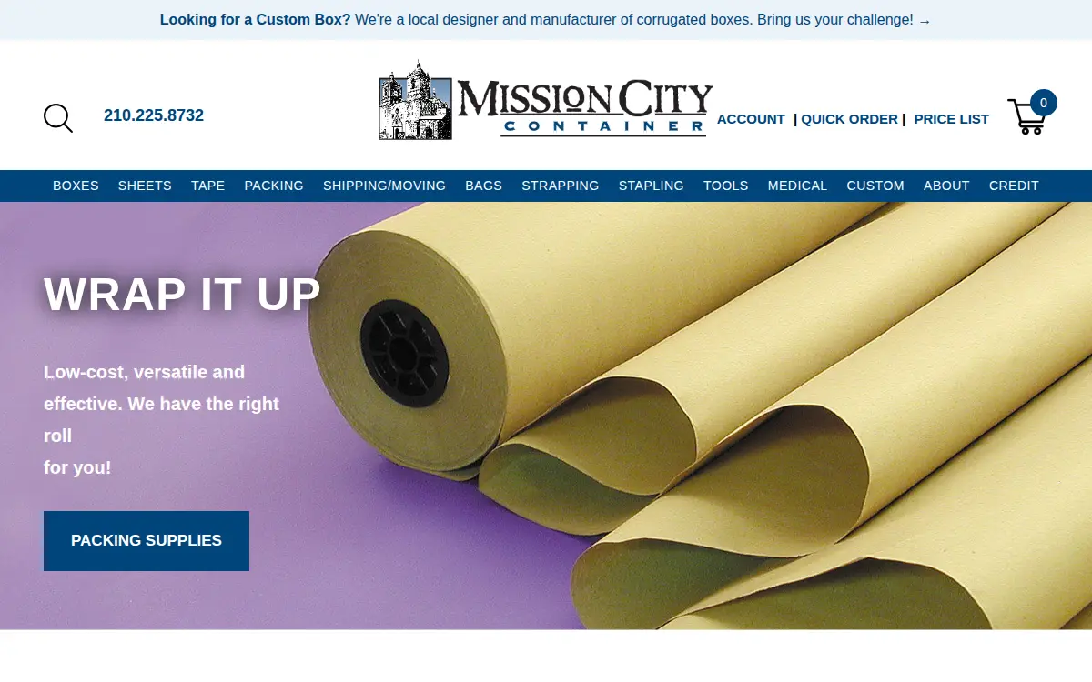 Homepage of Mission City Container, INC.