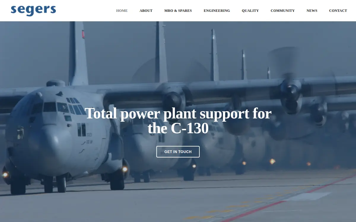 Homepage of Segers Aero CORP