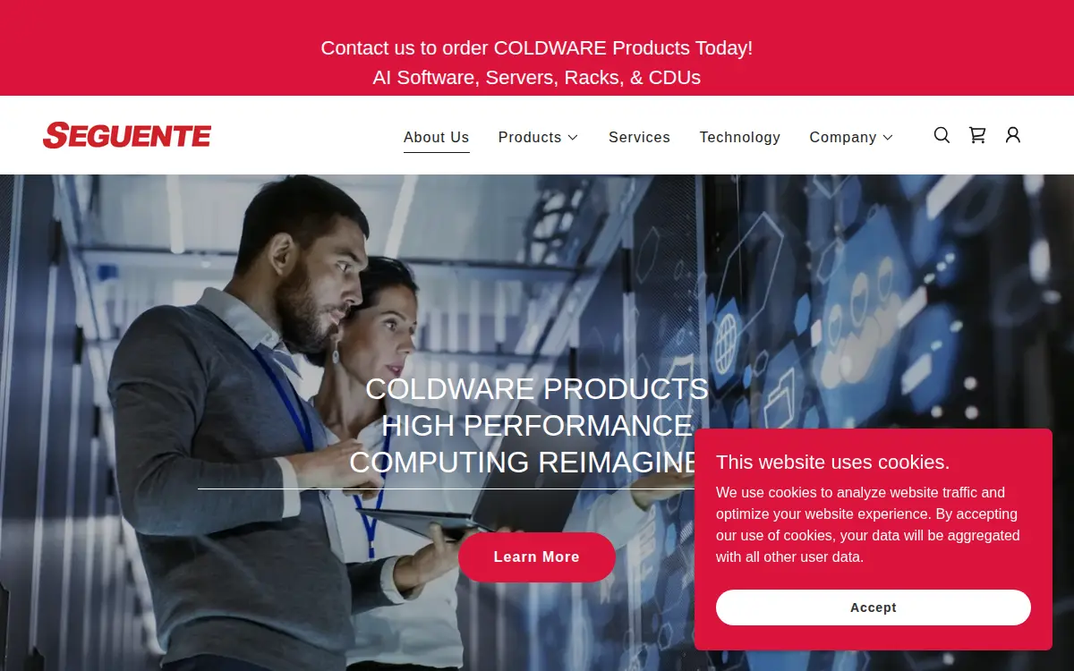 Homepage of Seguente, INC.