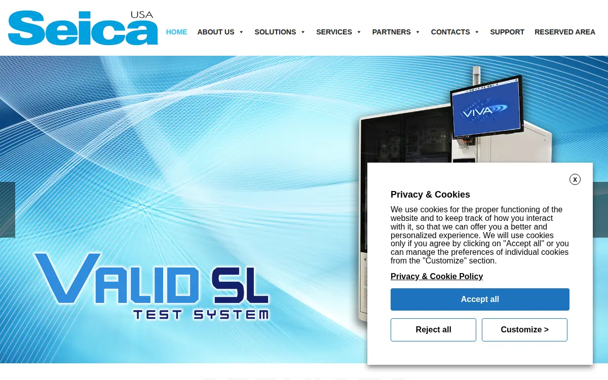 Homepage of Seica INC