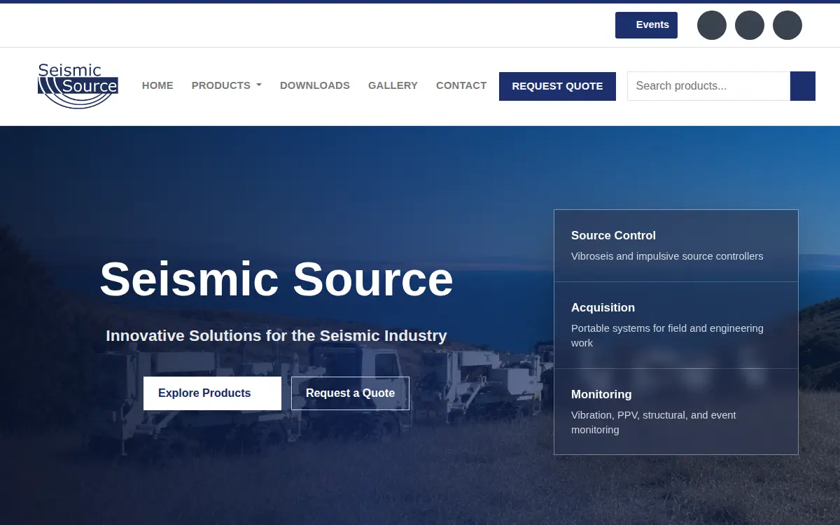 Homepage of Seismic Source CO
