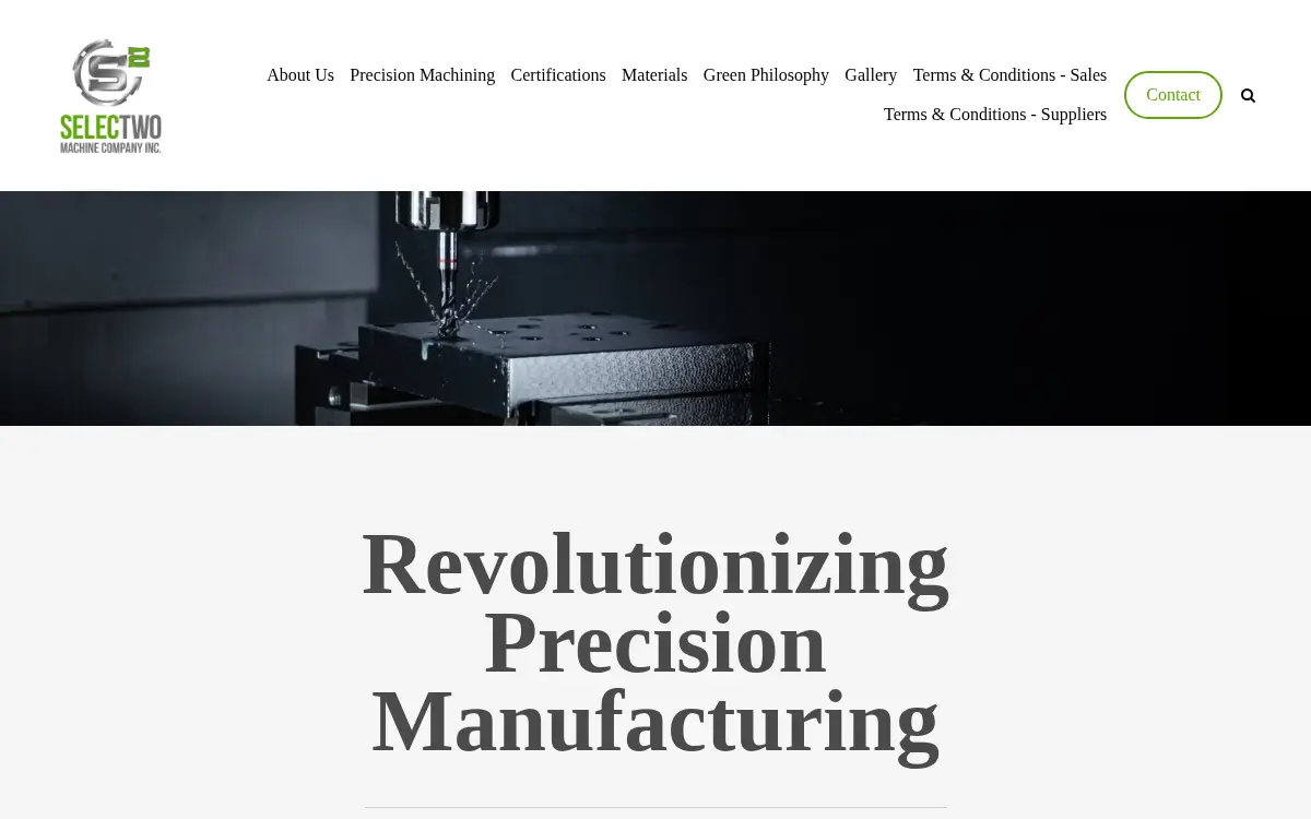 Homepage of Selectwo Machine Company, INC