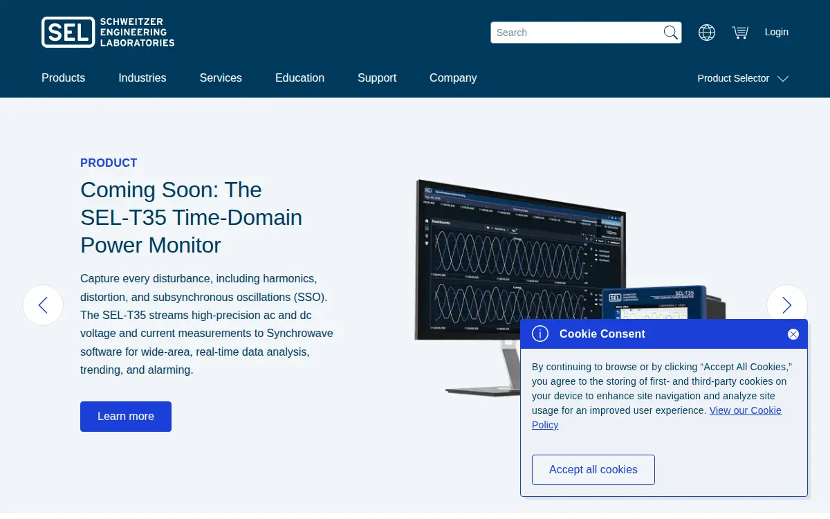 Homepage of Schweitzer Engineering Laboratories INC