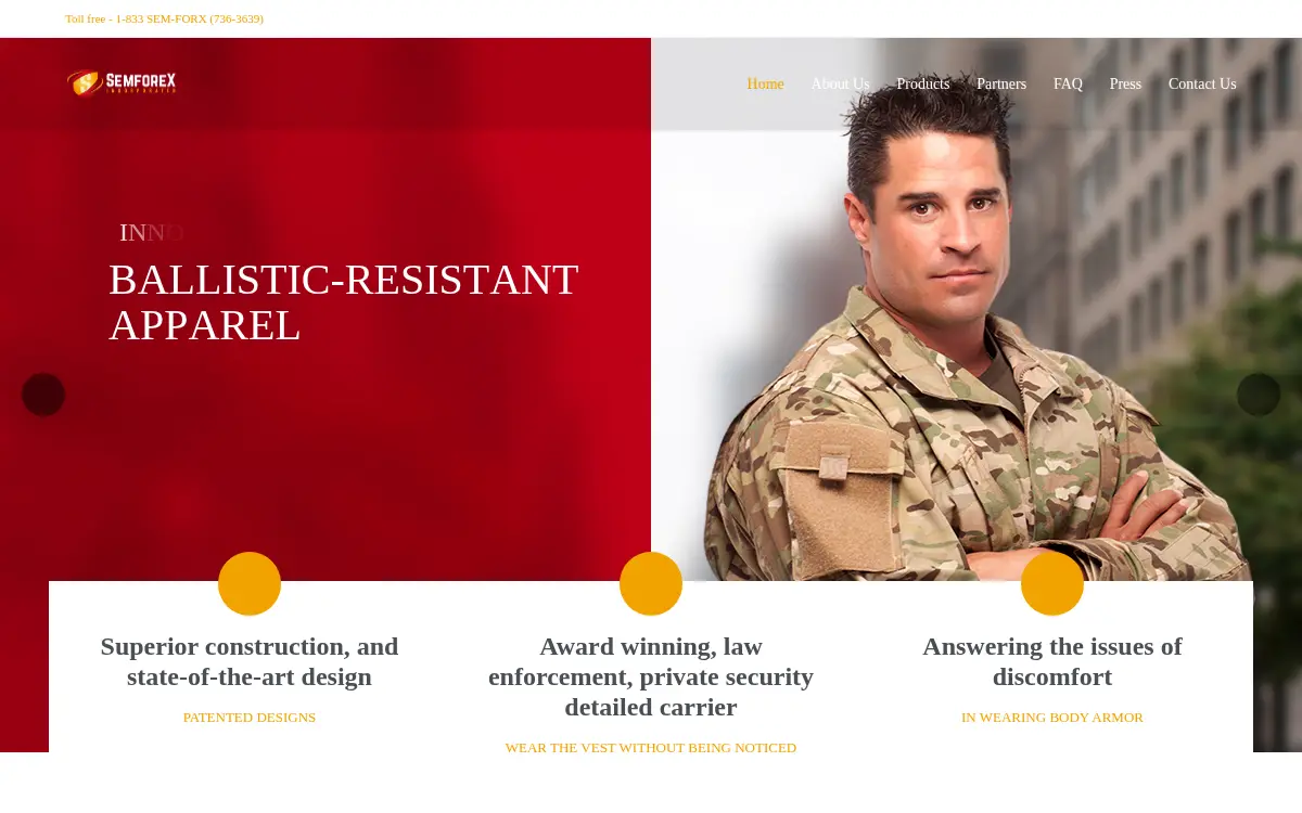 Homepage of Semforex INC