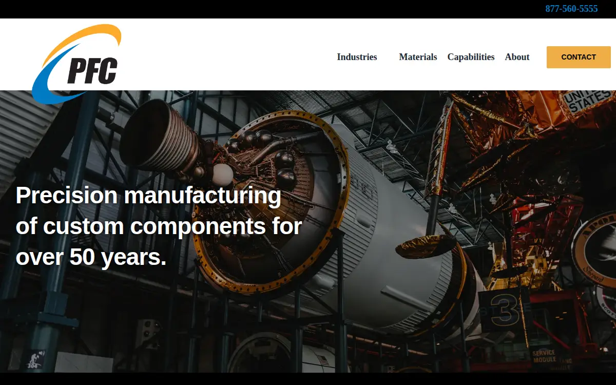 Homepage of Precision Ferrites & Ceramics, INC.
