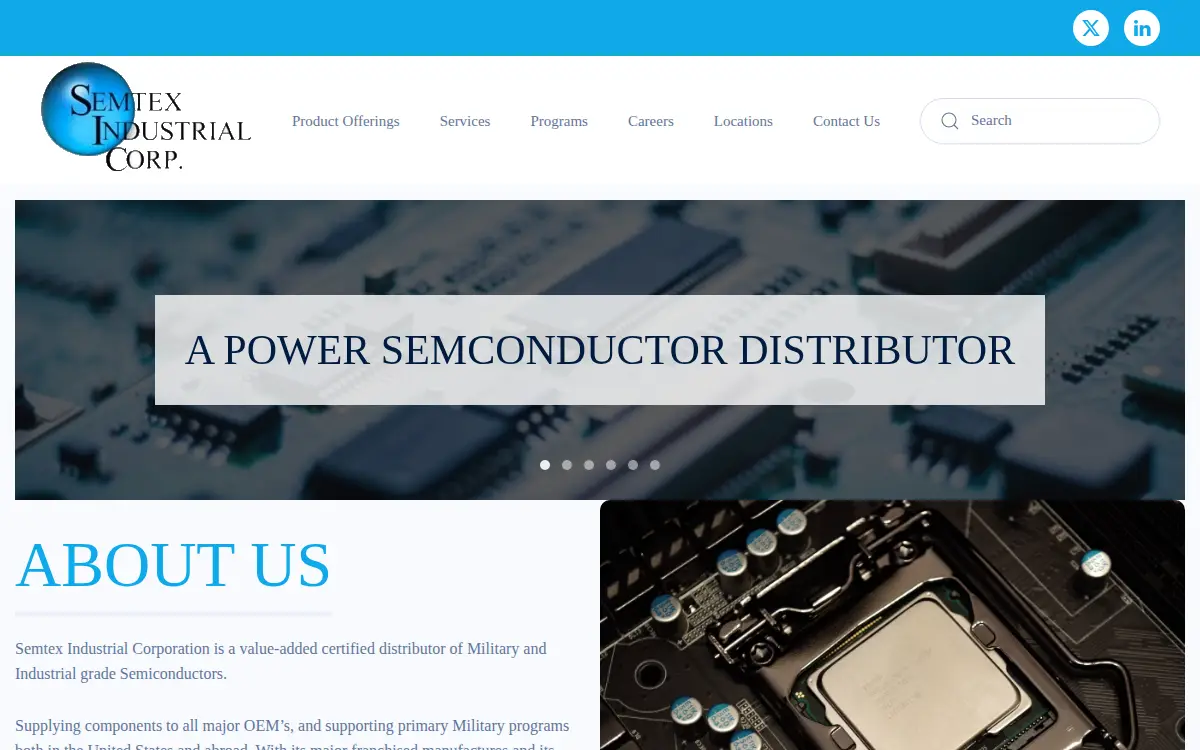Homepage of Semtex Industrial CORP