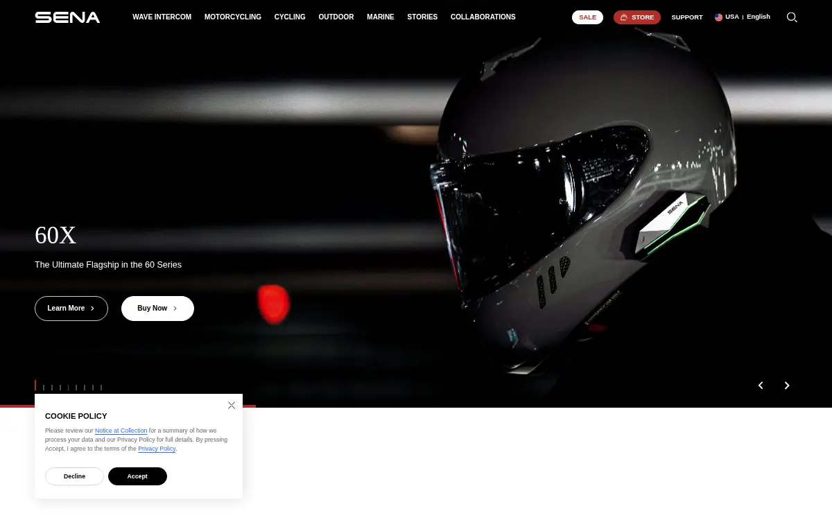 Homepage of Sena Technologies, INC