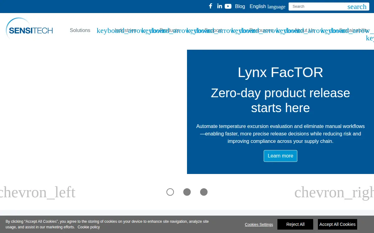 Homepage of Sensitech INC