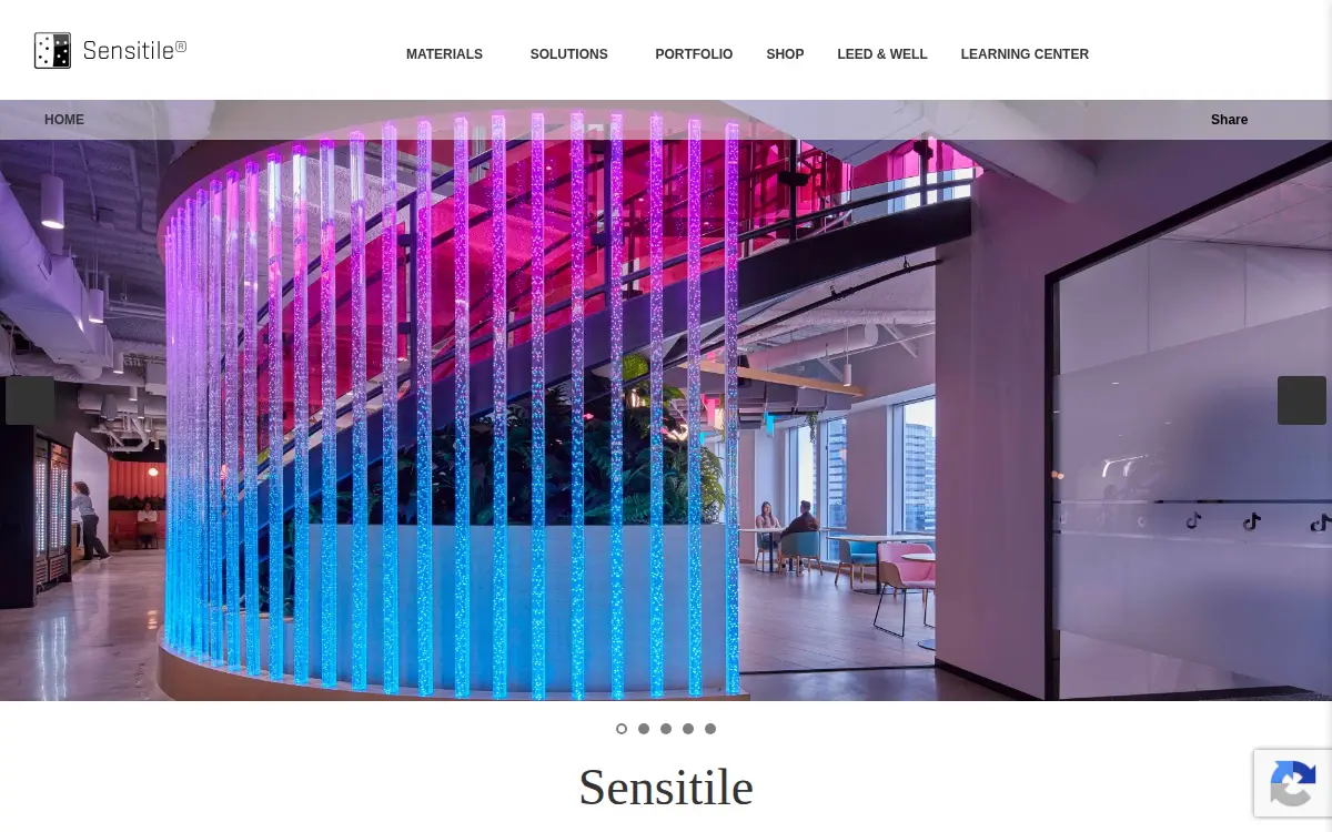 Homepage of Sensitile Systems, LLC
