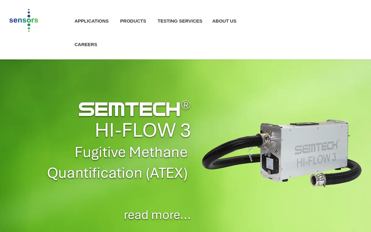 Homepage of Sensors INC