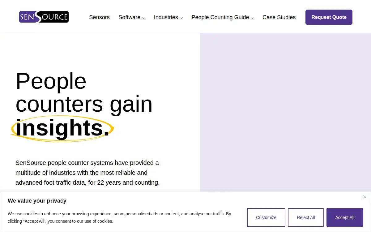 Homepage of Sensource, INC.