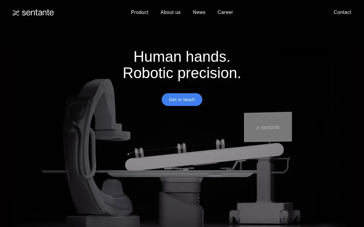 Homepage of Sentante, INC.