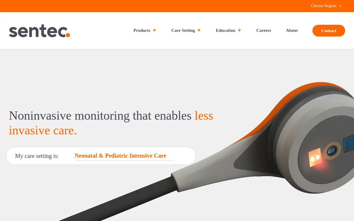 Homepage of Sentec, INC.