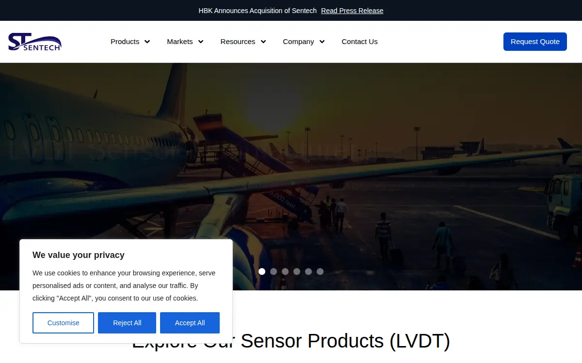 Homepage of Sentech INC