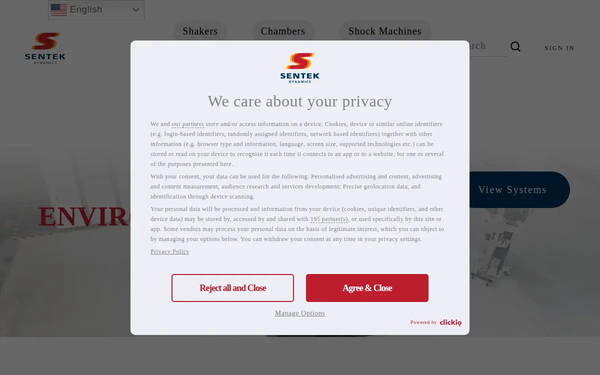 Homepage of Sentek Dynamics INC.
